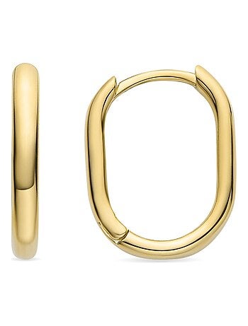 Boucles d'oreilles Luxenter Wiselu finies en plaqué or jaune 18K