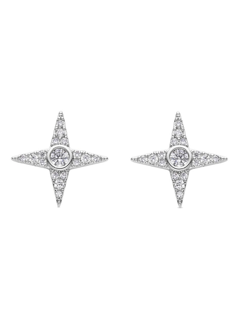 Boucles d'oreilles Luxenter Ylu rhodiées Argent - Kiabi
