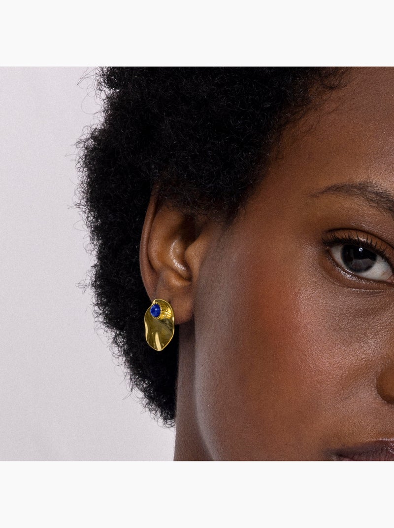 Boucles d'oreilles Luxenter Yumi et plaqué or 18k Bleu - Kiabi