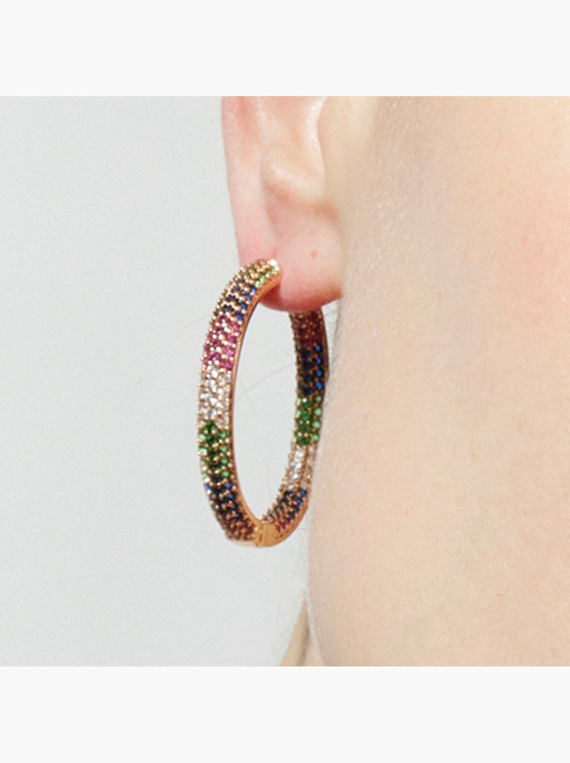 Boucles d'oreilles Luxenter Zanki et plaqué or 18k Argent - Kiabi