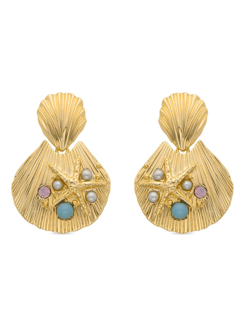 Boucles d'oreilles Luxenter Zintol et plaqué or 18k Multicolore - Kiabi