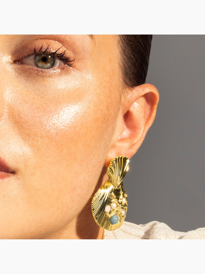 Boucles d'oreilles Luxenter Zintol et plaqué or 18k Multicolore - Kiabi