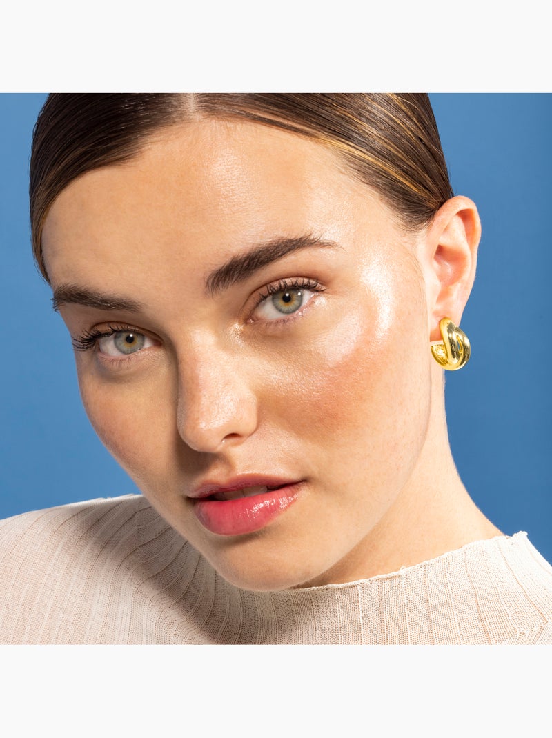 Boucles d'oreilles Luxenter Zunduri et plaqué or 18k Jaune - Kiabi