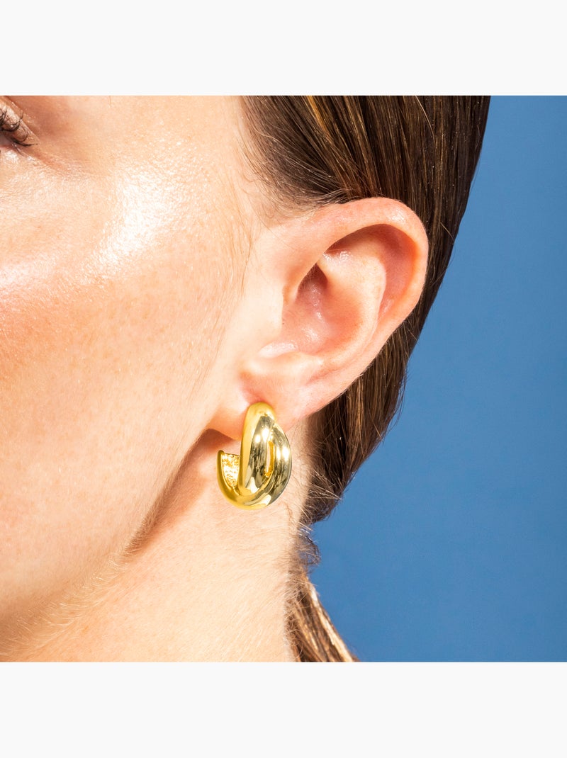 Boucles d'oreilles Luxenter Zunduri et plaqué or 18k Jaune - Kiabi