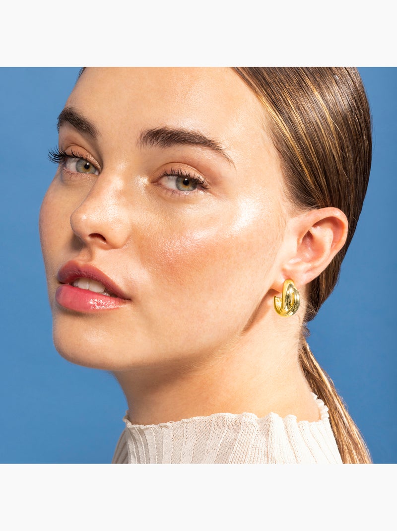 Boucles d'oreilles Luxenter Zunduri et plaqué or 18k Jaune - Kiabi