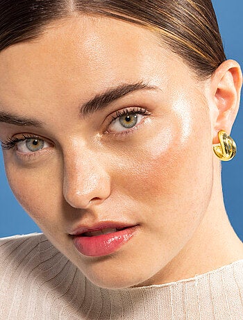 Boucles d'oreilles Luxenter Zunduri plaqué or jaune 18 carats