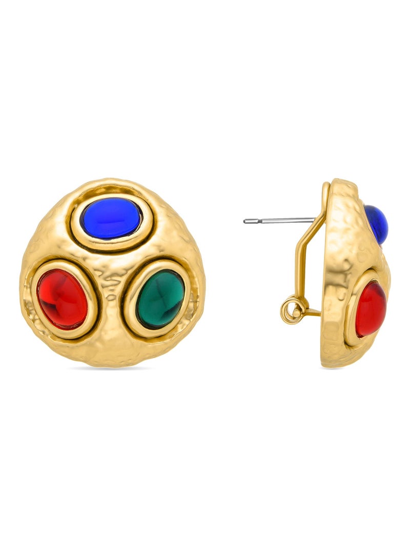 Boucles d'oreilles Luxenter Zupox et plaqué or 18k Multicolore - Kiabi