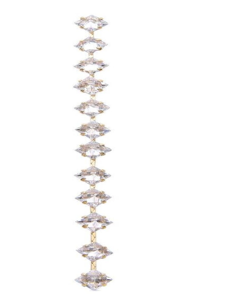 Boucles d'oreilles Mekmi en zirconia brillant, finition en or jaune 18 carats Multicolore - Kiabi