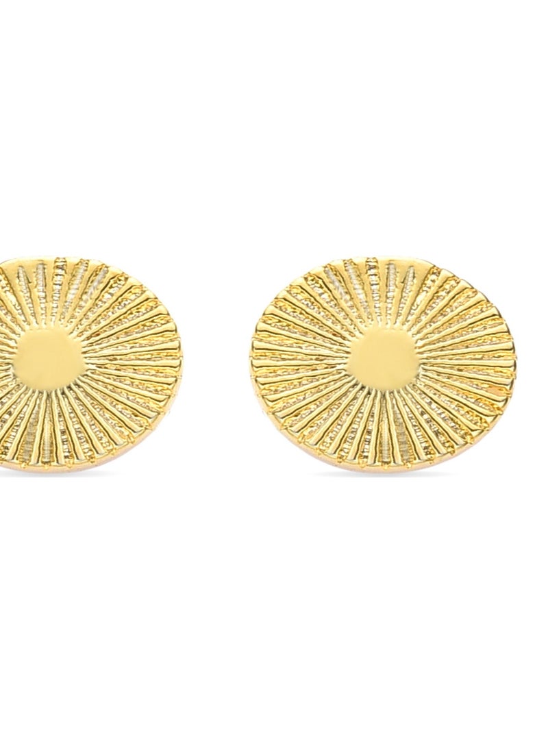Boucles d'oreilles Mezim Zirconia brillant, finition or jaune 18 carats Multicolore - Kiabi