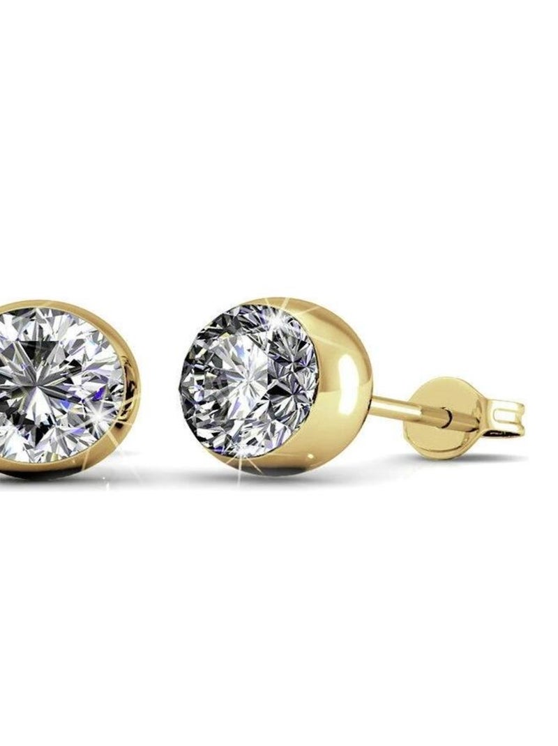 Boucles d'oreilles Moon - Doré et Cristal Doré/or - Kiabi