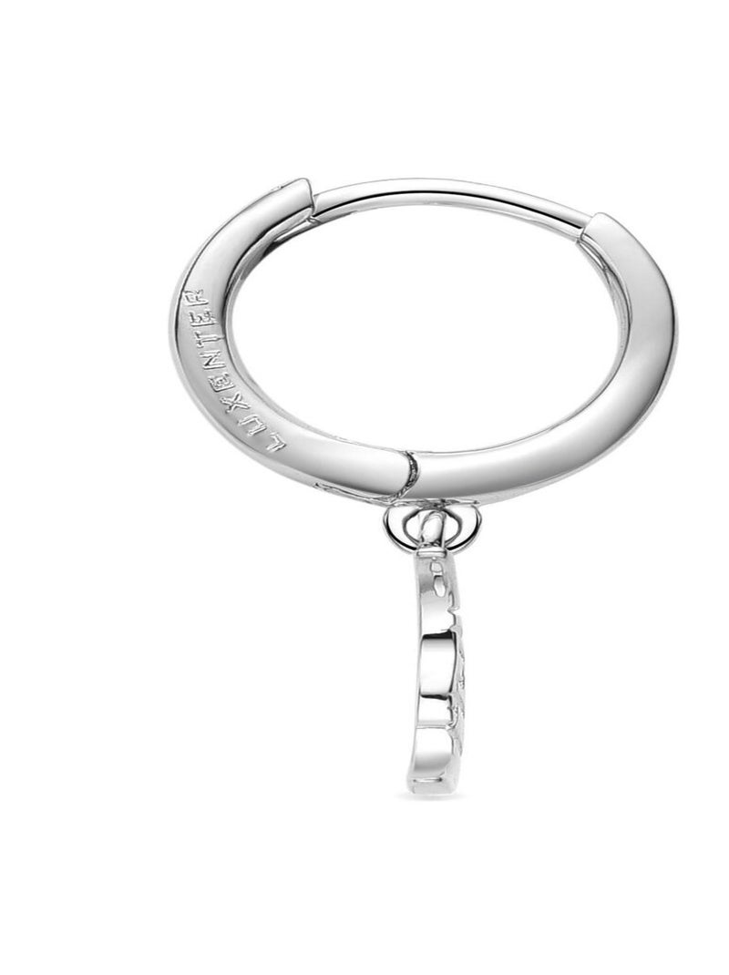 Boucles d'oreilles Nibard,rhodiées,finies au rhodium Multicolore - Kiabi