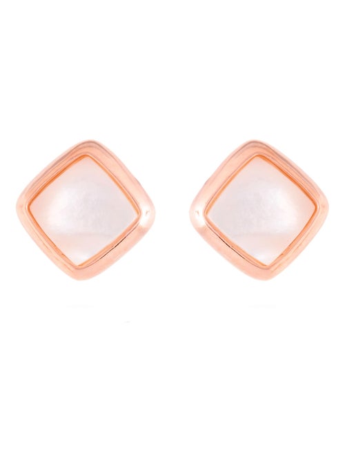 Boucles d'oreilles œil de chat Luxenter mosi finies en plaqué or rose 18k - Kiabi