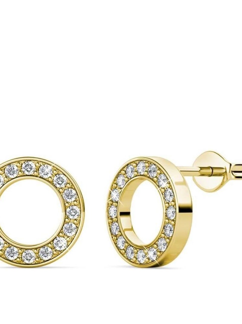 Boucles d'oreilles Ophir - Doré et Cristal Doré/or - Kiabi
