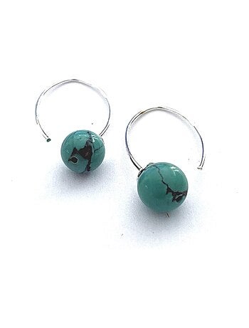 Boucles d'oreilles originales turquoise