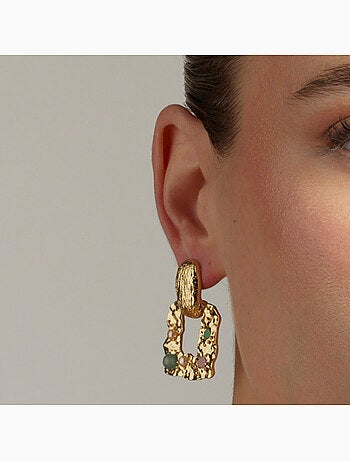 Boucles d'oreilles Paile Luxenter et plaqué or 18k