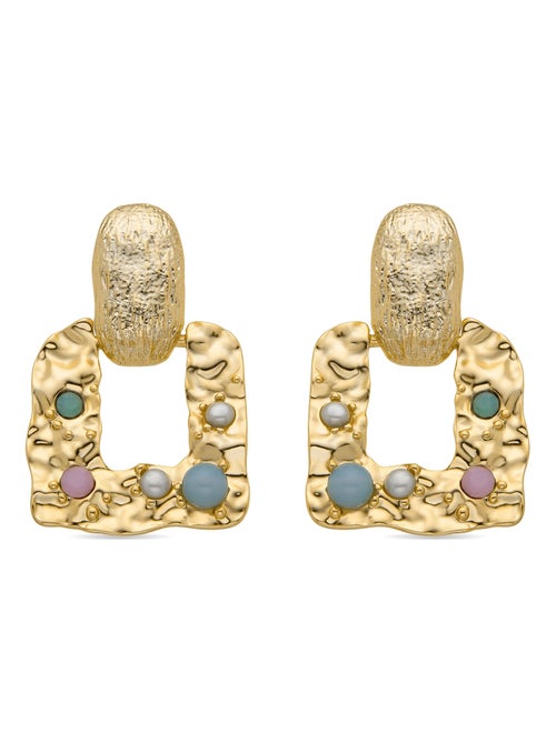 Boucles d'oreilles Paile Luxenter et plaqué or 18k - Kiabi