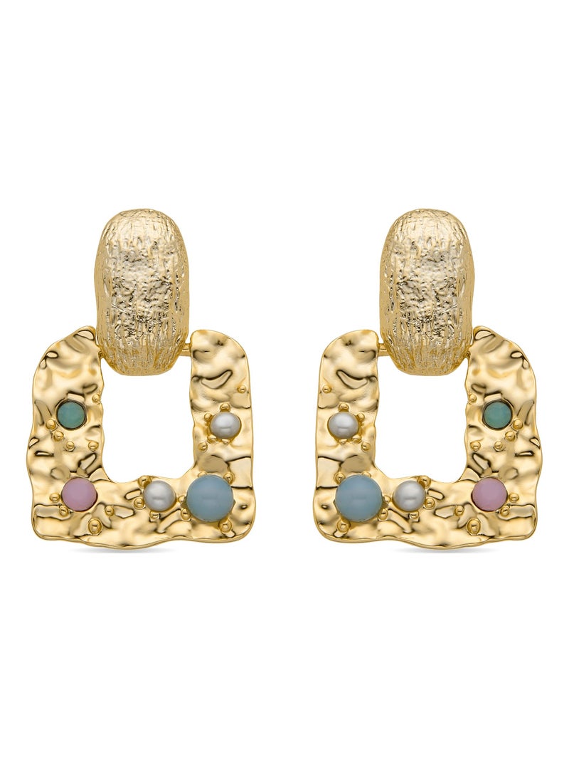 Boucles d'oreilles Paile Luxenter et plaqué or 18k Multicolore - Kiabi