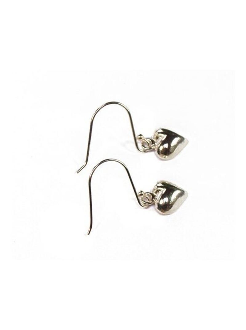 Boucles d'oreilles petits coeurs en argent Argenté - Kiabi