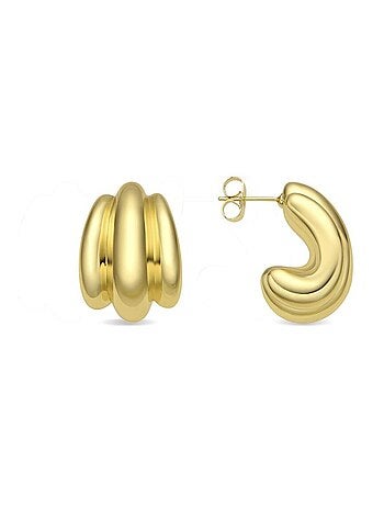 Boucles d'oreilles plaqué or jaune 18 carats - Jurfo