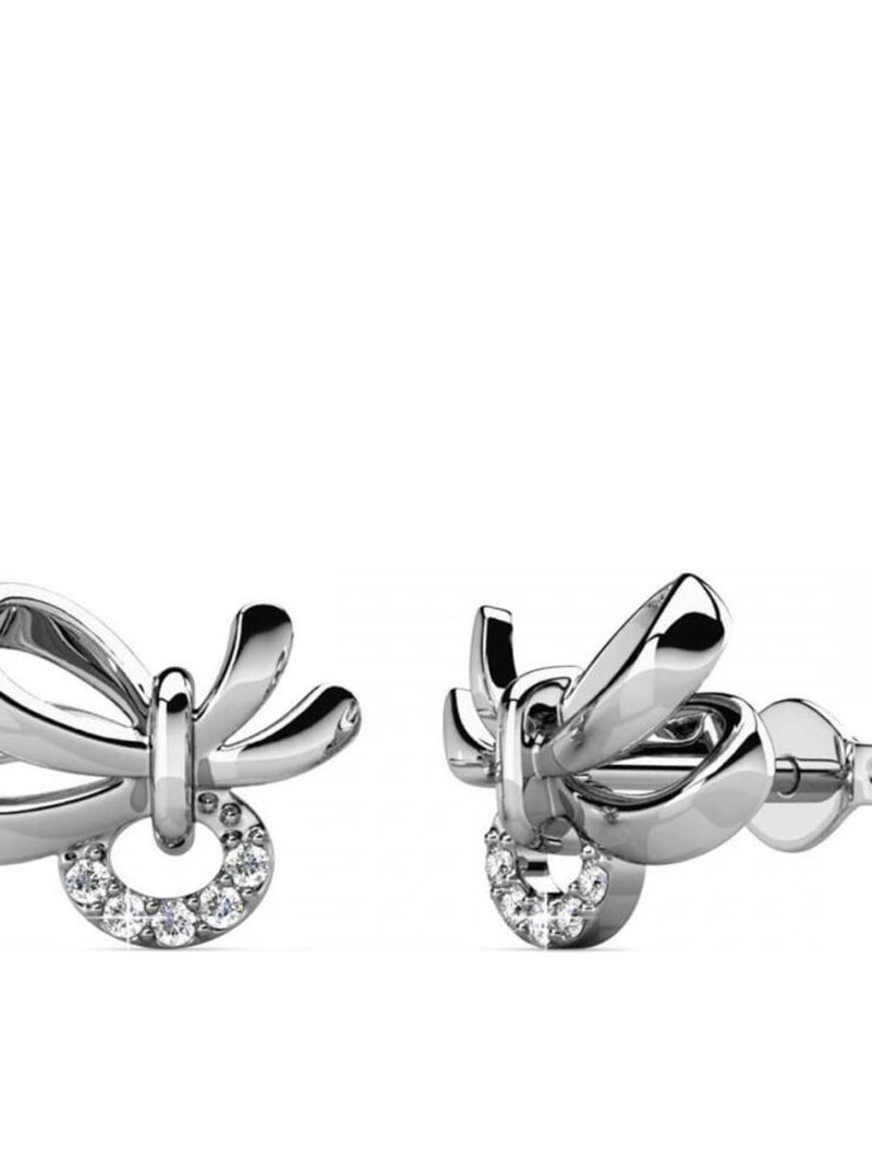 Boucles d'oreilles Posie - Argenté et Cristal Argent - Kiabi