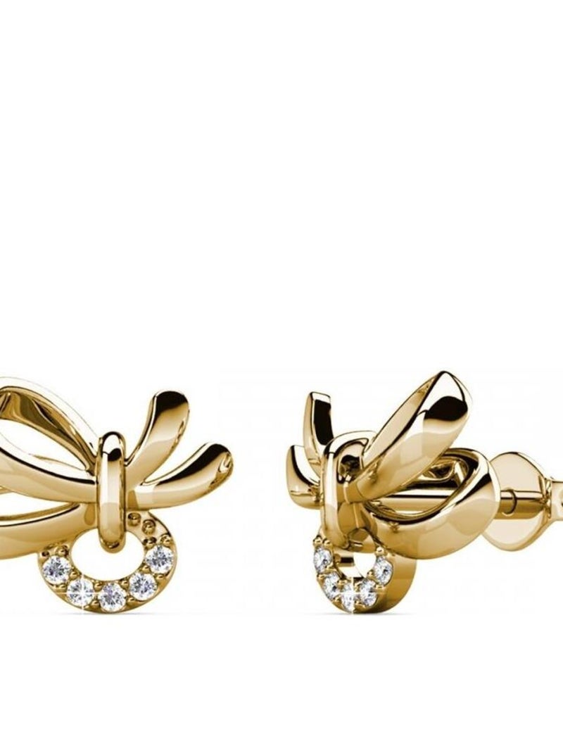Boucles d'oreilles Posie - Doré et Cristal Doré/or - Kiabi