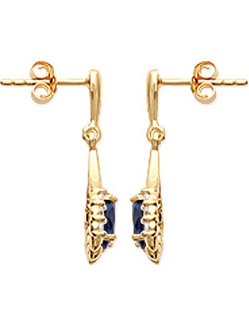 Boucles d'oreilles saphir véritable - DAXON