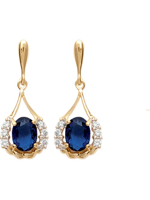 Boucles d'oreilles saphir véritable - DAXON - Kiabi Boucles d'oreilles saphir véritable - DAXON - Kiabi