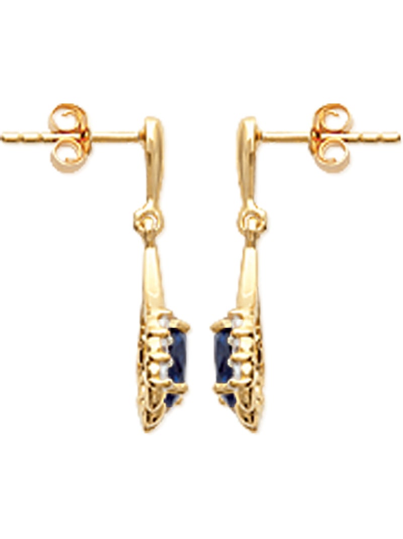 Boucles d'oreilles saphir véritable - DAXON Doré - Kiabi