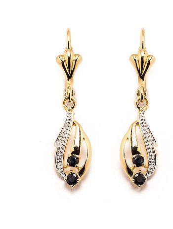 Boucles d'oreilles saphirs véritables - DAXON