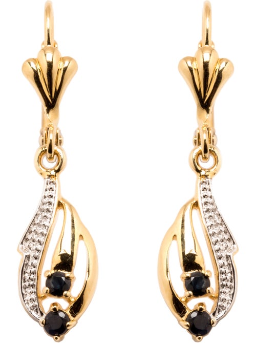 Boucles d'oreilles saphirs véritables - DAXON - Kiabi