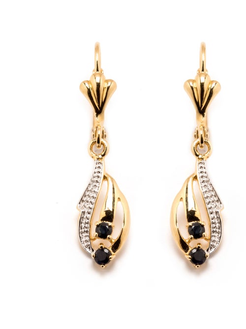 Boucles d'oreilles saphirs véritables - DAXON - Kiabi