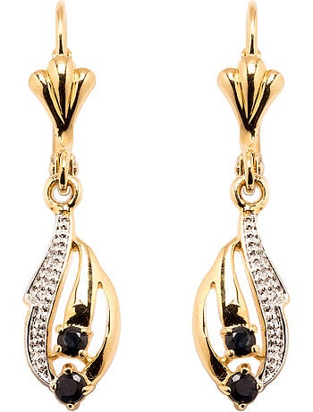 Boucles d'oreilles saphirs véritables