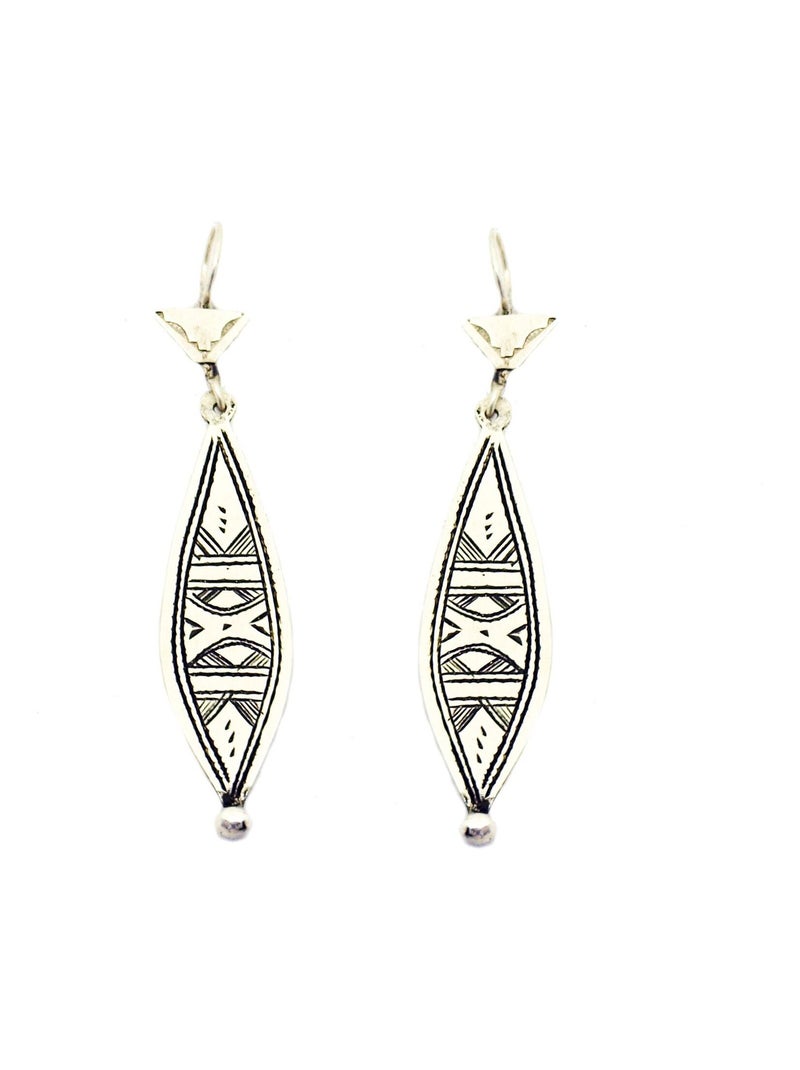 boucles d'oreilles touareg amande Argenté - Kiabi