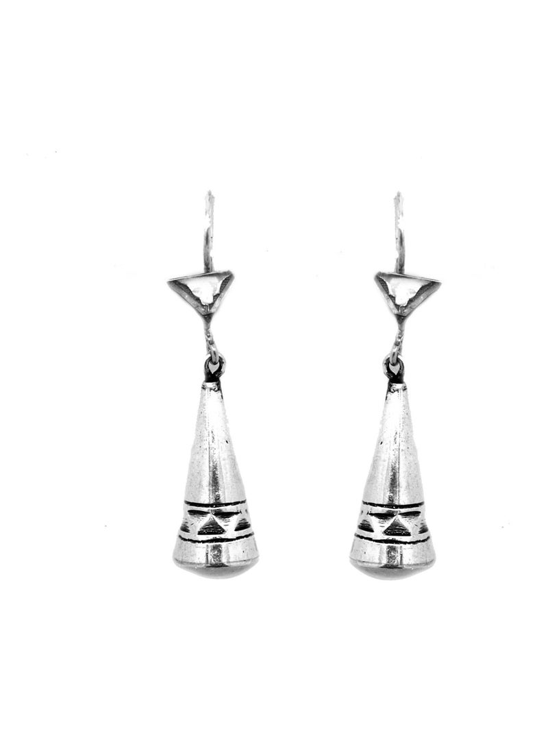 boucles d'oreilles touareg cône Argenté - Kiabi