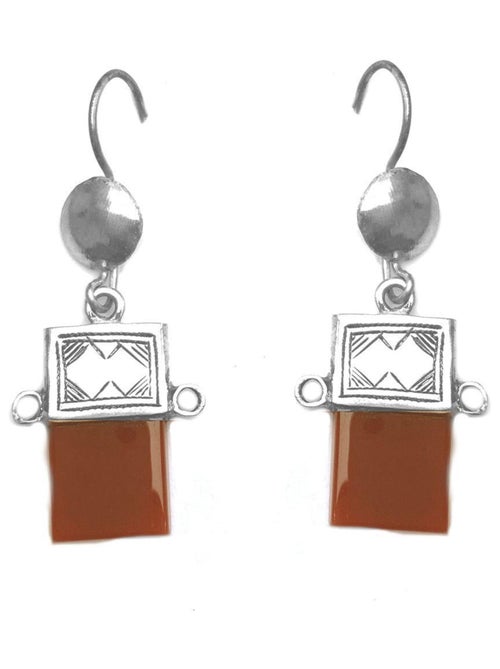 boucles d'oreilles touareg cornaline, Bijoucolor - Kiabi