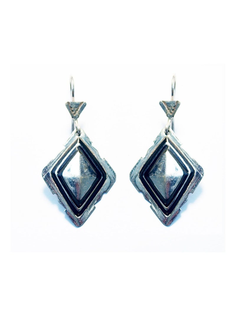 Boucles d'oreilles touareg losange Argenté - Kiabi