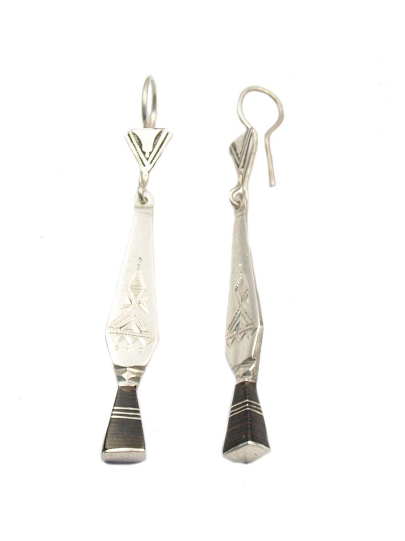 boucles d'oreilles touareg navette fait main Argenté - Kiabi