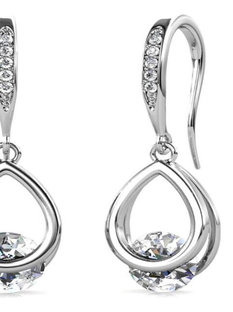 Boucles d'oreilles Tristin Hook - Argenté et Cristal Argent - Kiabi
