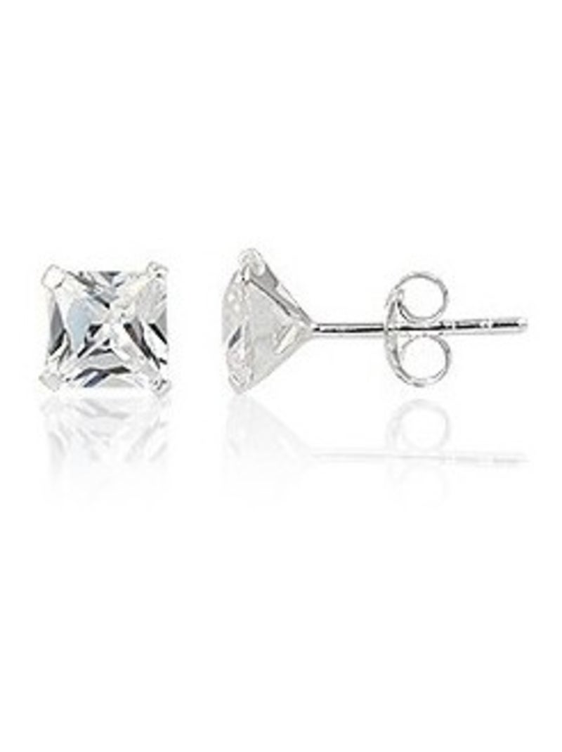 boucles d'oreilles zirconium transparent Transparent - Kiabi