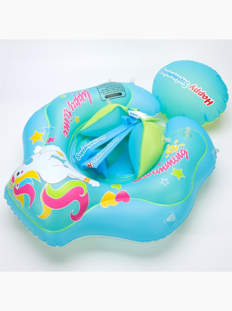 Bouée bébé Anti-UV licorne 3-12 mois Bleu turquoise - Kiabi