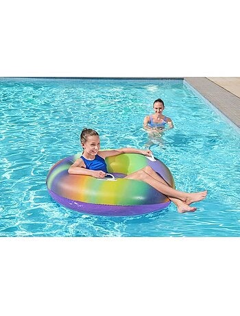 Bouée gonflable - bestway - rainbow - diamètre 119 cm - multicolore - pour enfants à partir de 6 ans