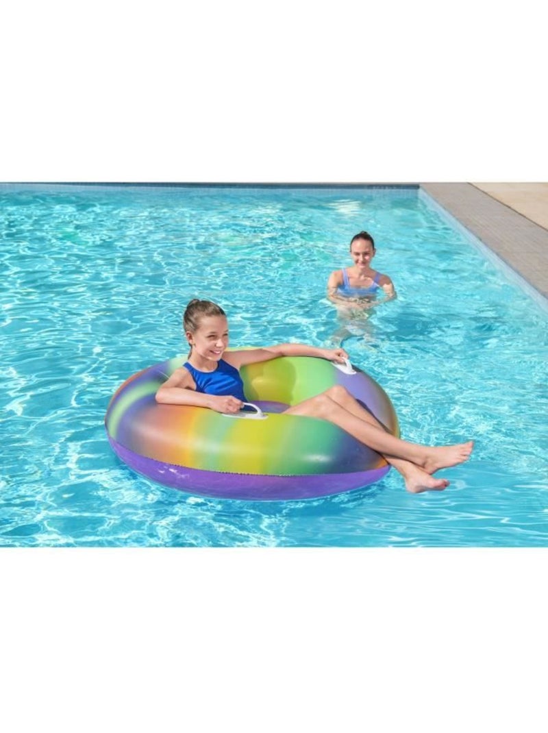 Bouée gonflable - bestway - rainbow - diamètre 119 cm - multicolore - pour enfants à partir de 6 ans Blanc - Kiabi