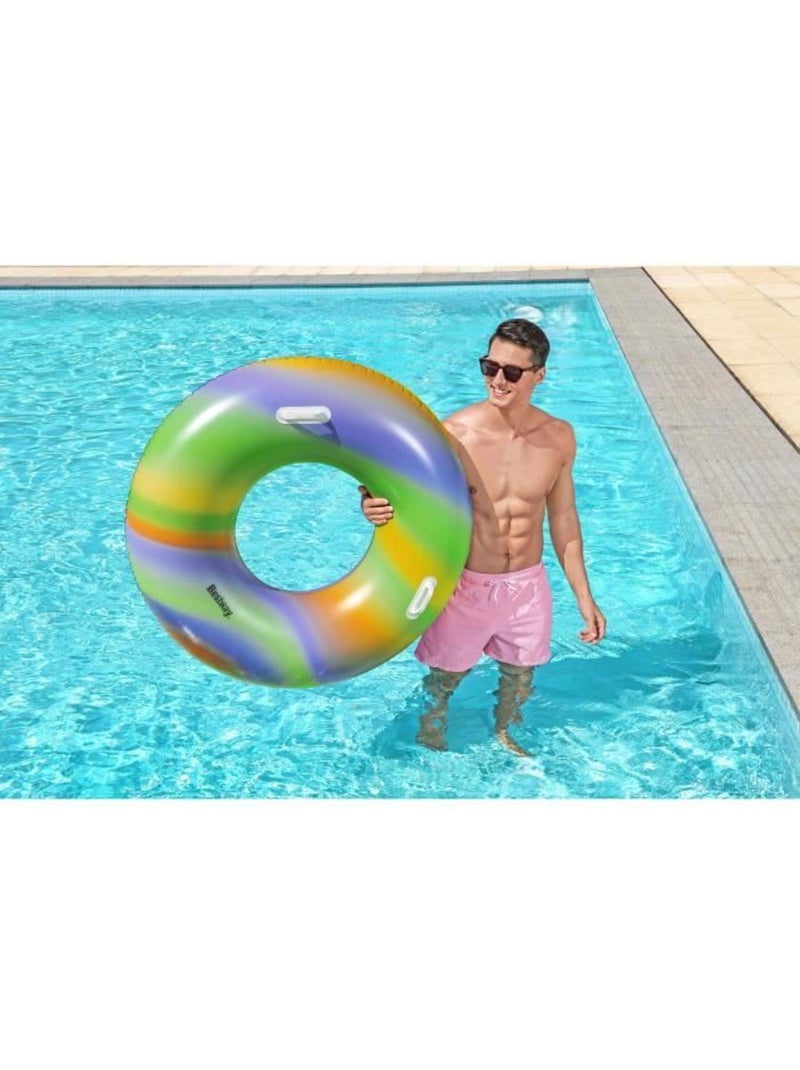 Bouée gonflable - bestway - rainbow - diamètre 119 cm - multicolore - pour enfants à partir de 6 ans Blanc - Kiabi