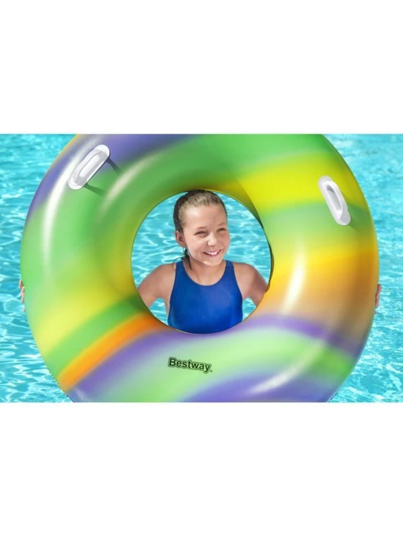 Bouée gonflable - bestway - rainbow - diamètre 119 cm - multicolore - pour enfants à partir de 6 ans Blanc - Kiabi
