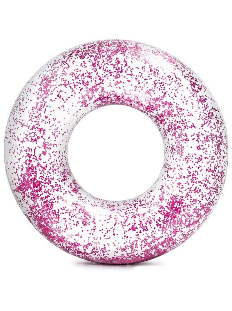 Bouée gonflable Glitter 119 cm diam. 1 pc. Rose - Kiabi