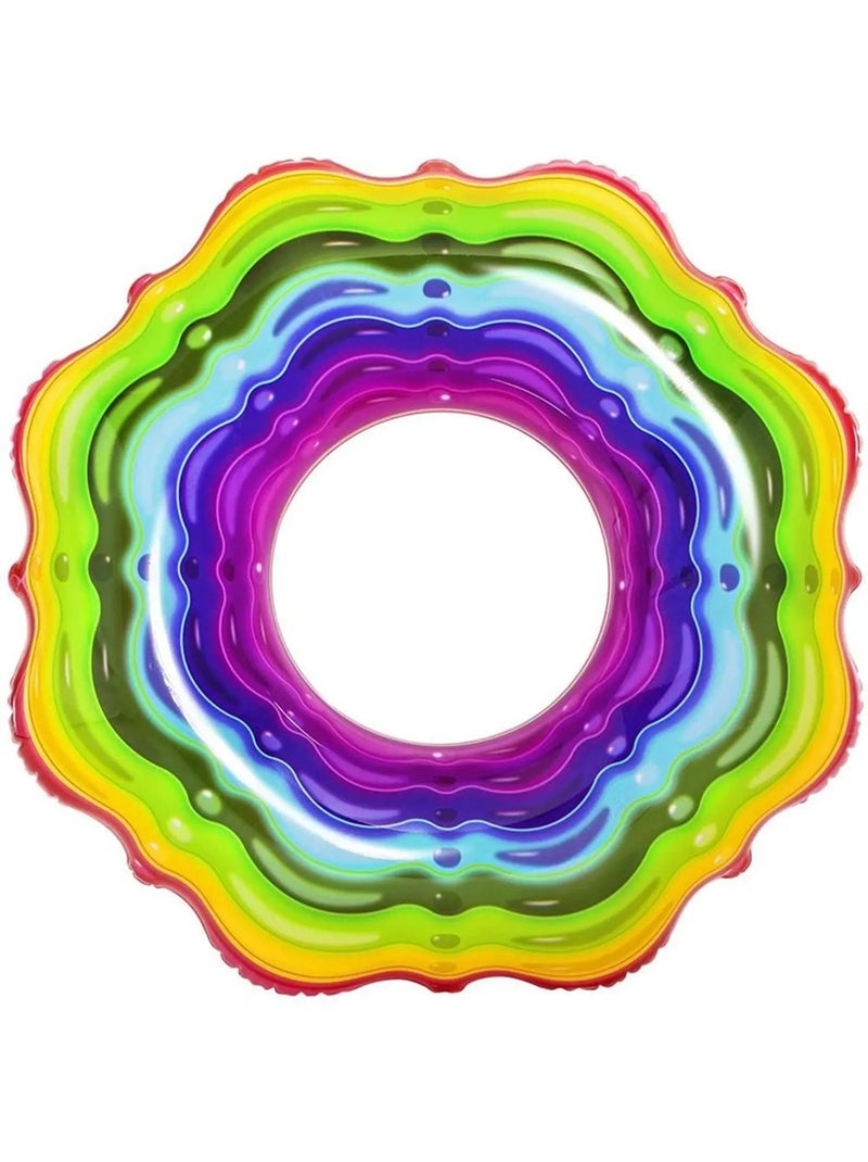Bouée gonflable motif/style arc-en-ciel - bestway Multicolore - Kiabi
