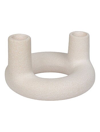 Bougeoir - Bougeoir, céramique, beige, ø13x8,5 cm