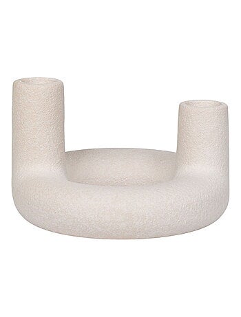 Bougeoir - Bougeoir, céramique, beige, ø13x8,5 cm