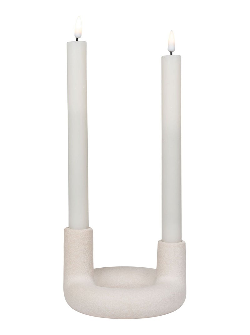 Bougeoir - Bougeoir, céramique, beige, ø13x8,5 cm Beige - Kiabi