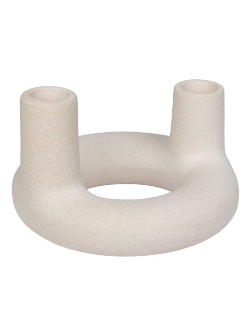 Bougeoir - Bougeoir, céramique, beige, ø13x8,5 cm - Kiabi